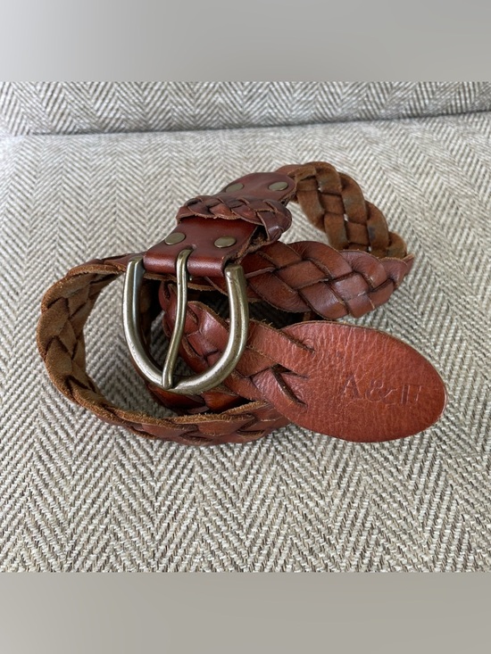 Abercrombie & Fitch Accessories - Abercrombie & Fitch Brown Braided Leather Belt XS Small